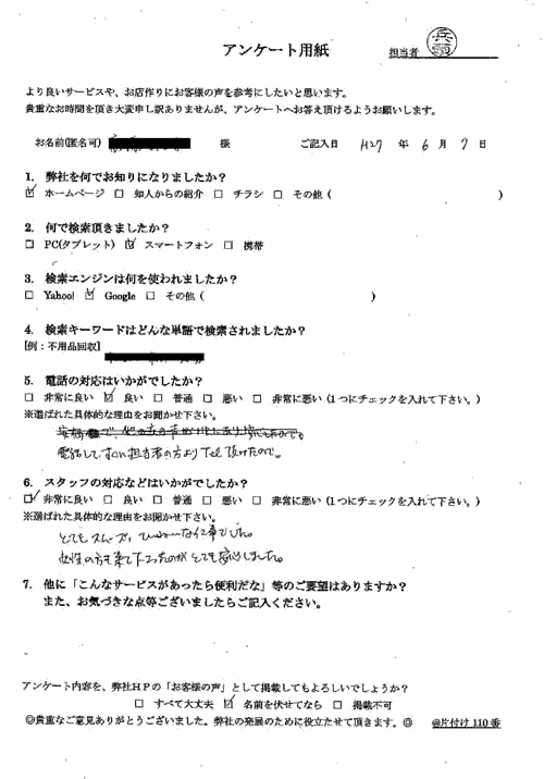 さくら市・40代女性/匿名希望